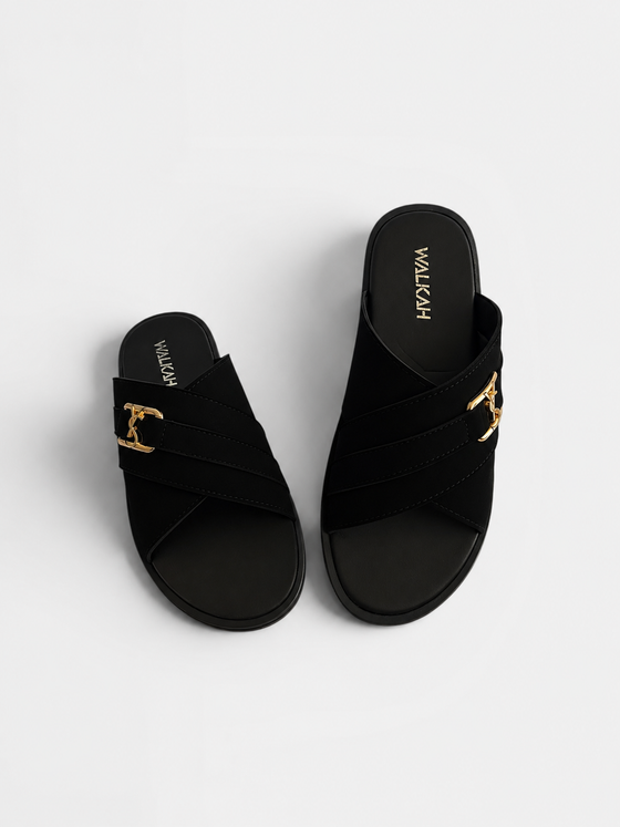 Premium Gold Strap Chappal